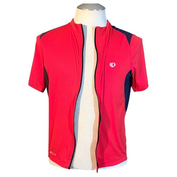 Pearl Izumi Cycling Jersey Mens Elite Series Size Large Red Black Full Zip Pol - Picture 7 of 8